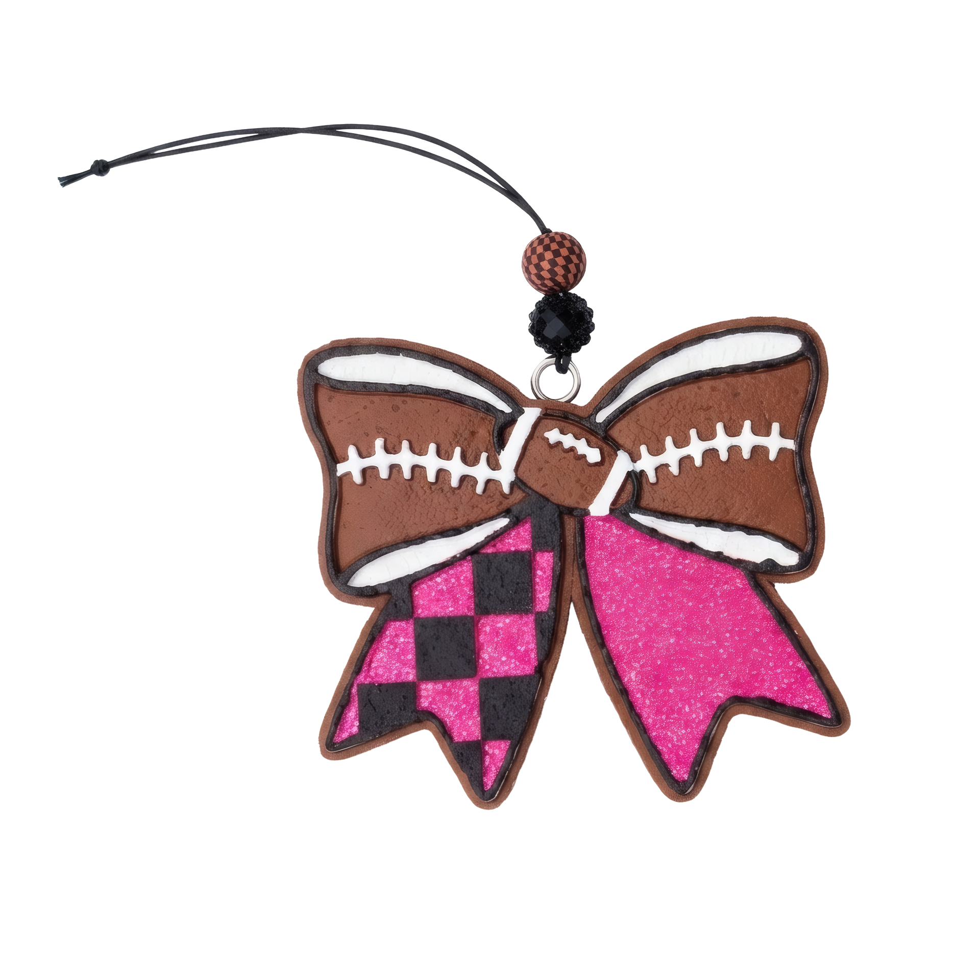 Checkered Football Bow Freshie